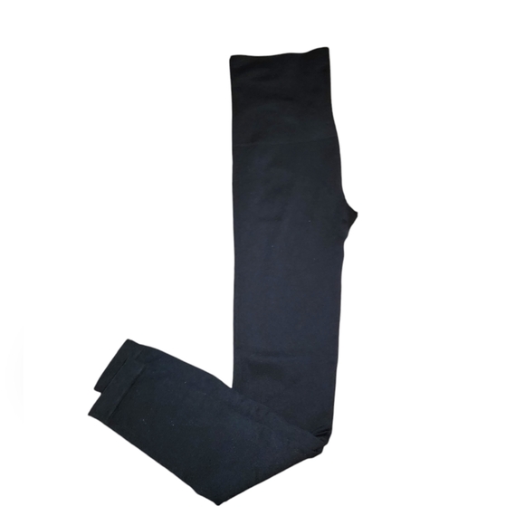 Spanx Solid Very Black Look At Me Now Center Seam Free Seamless Leggings Size M - Picture 2 of 6